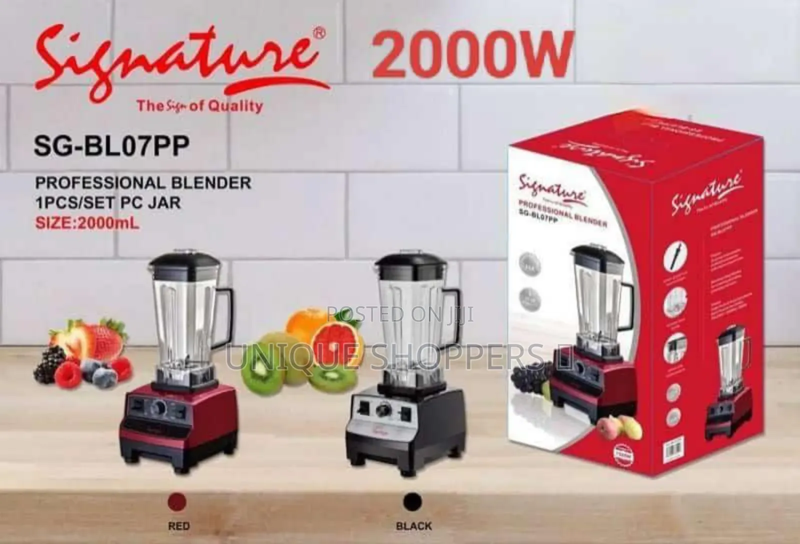 Commercial Blender With 2ltrs One Jar *-2000w* ( *Sg-Bl09* ) One Year