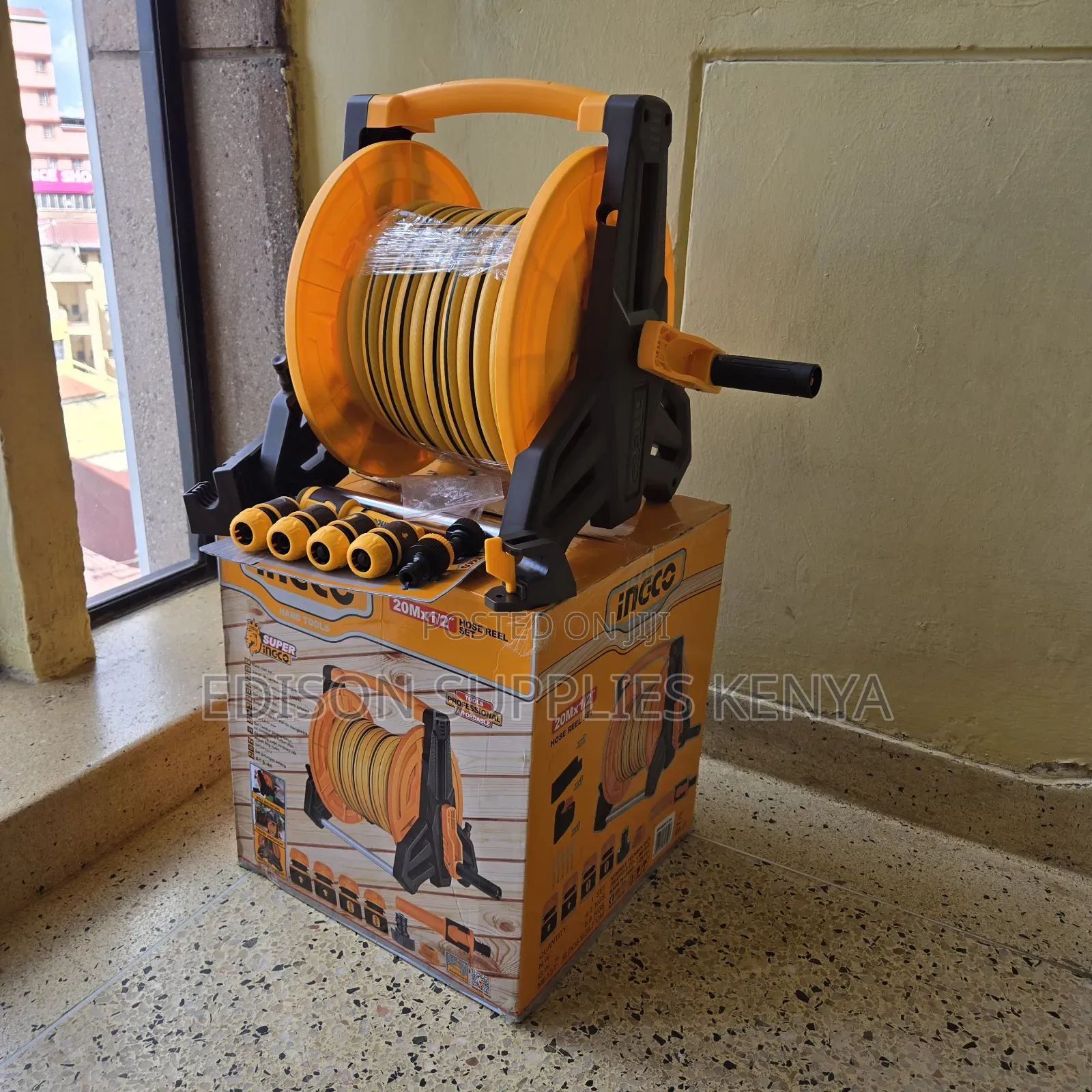 Garden Hose Reel 20 Metre Hose Pipe Sprinkler Trolley Cart Water Pipes