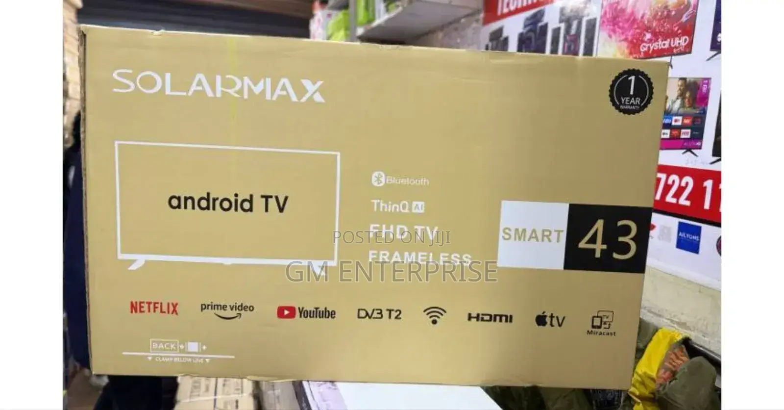 *Solarmax 43" Android Qled Smart Tv