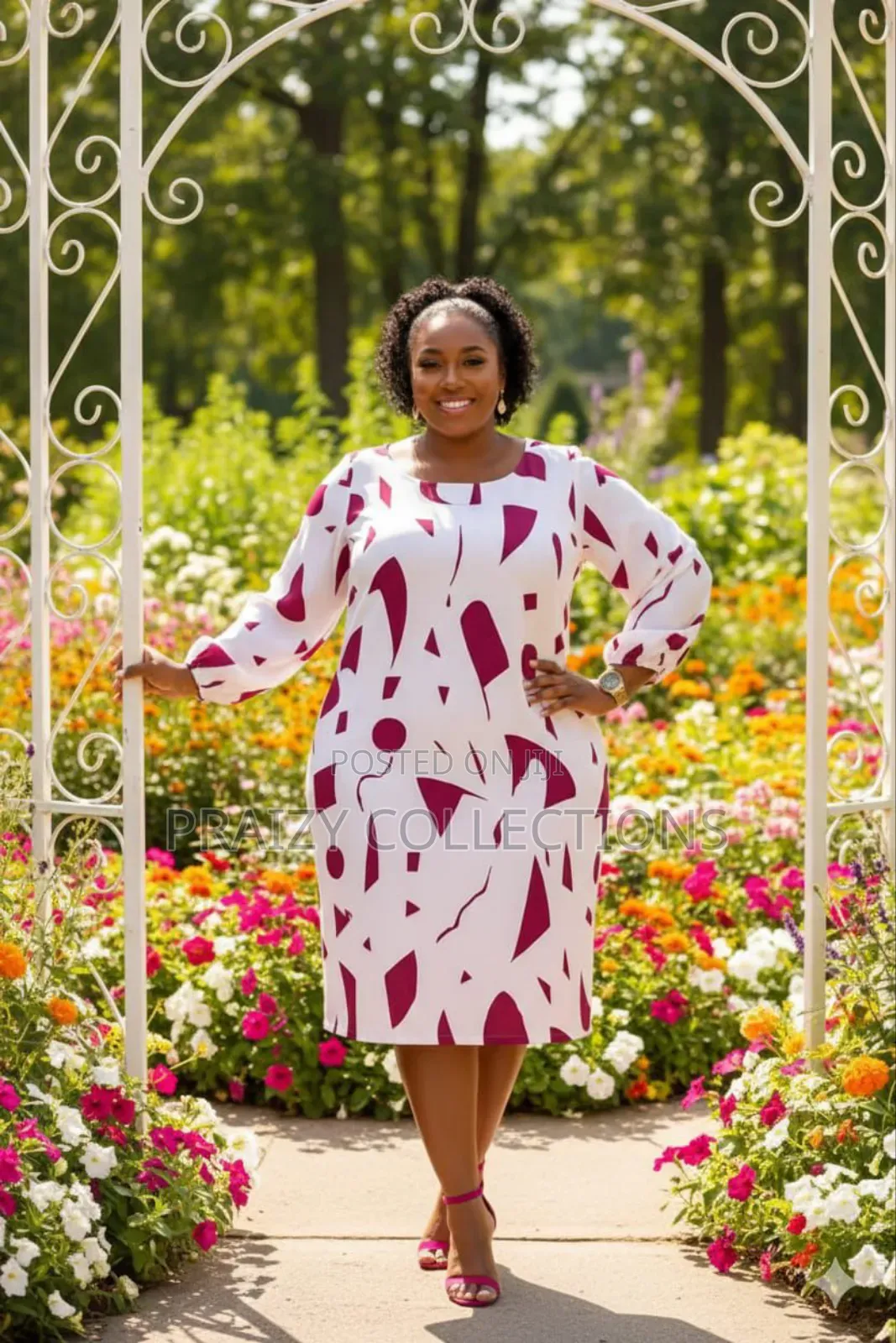 Blossom Print Midi Dress
