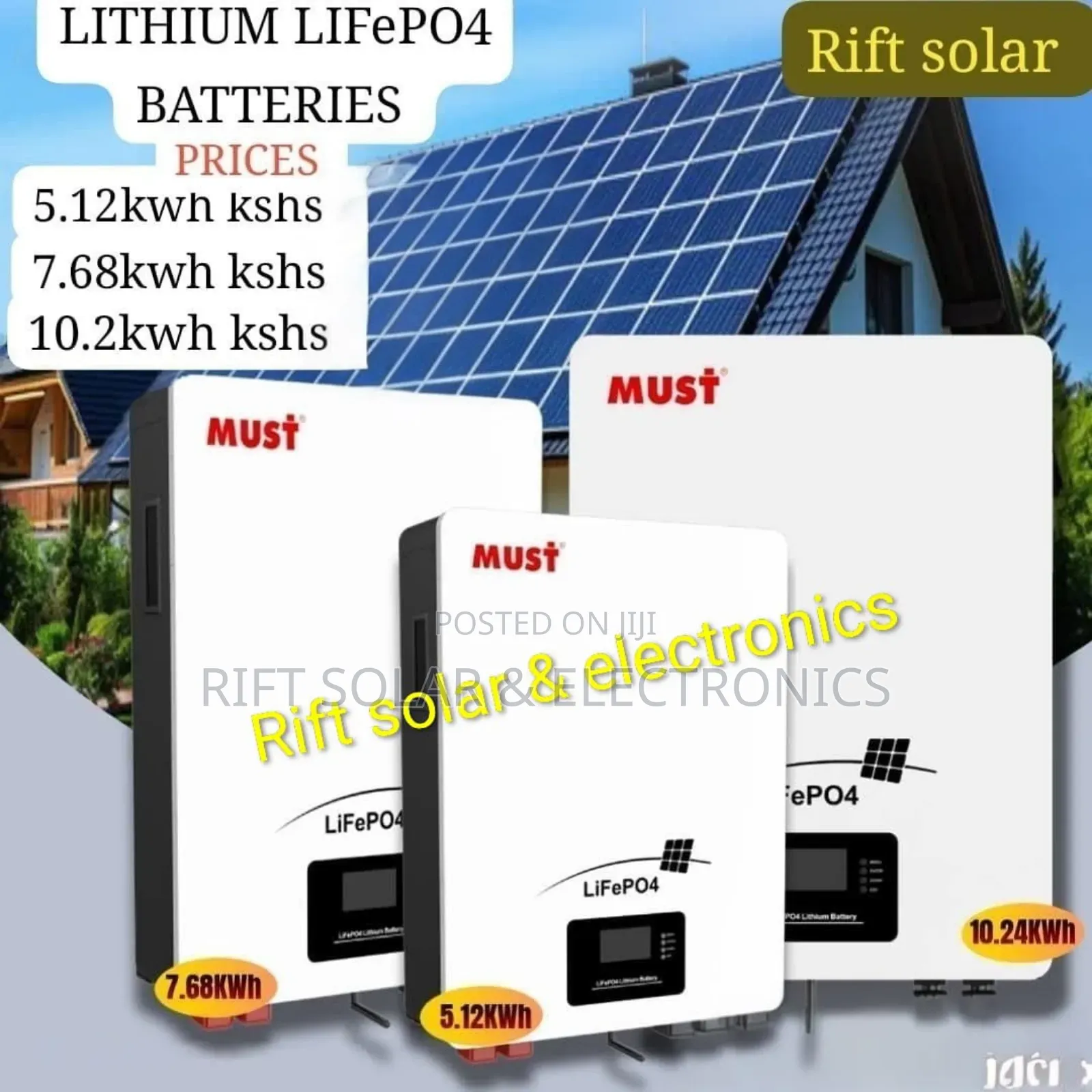 Best 10.24kwh - 51v 200ah Must Lithium Ion Solar Battery 6000 Cycle