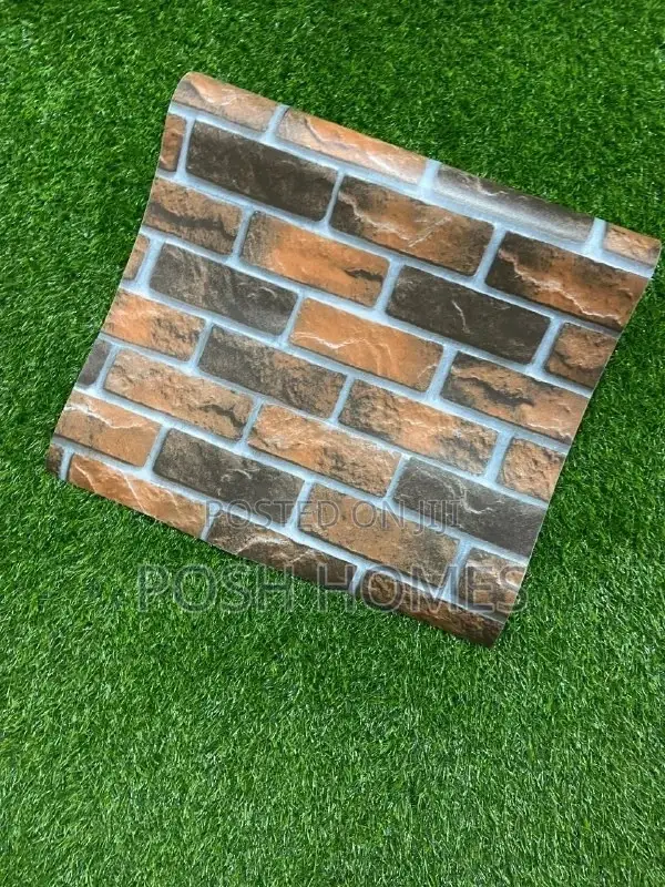 Quality Self Adhesive Brick Brown Peel and Stick Wallpapers