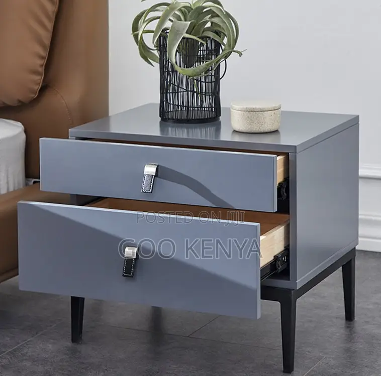 Home Cabinet; Modern Lacquered Nightstand Cabinet for Bedroom Storage