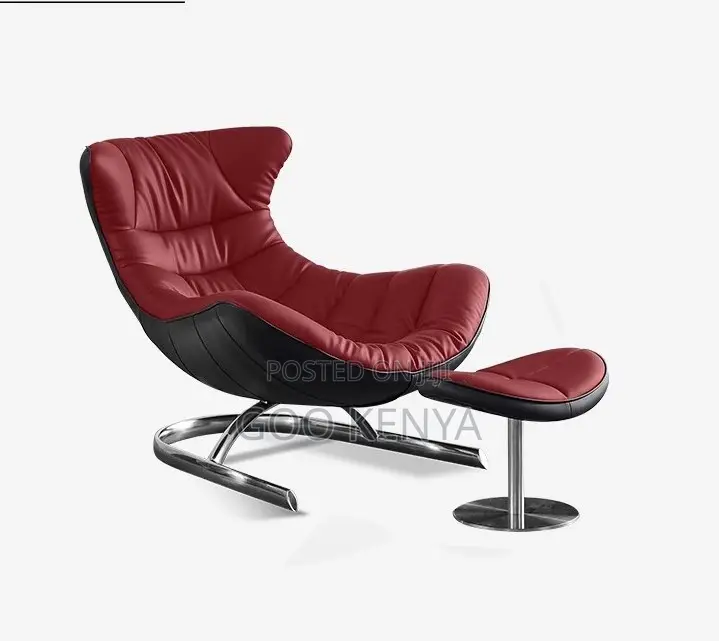 Home Chair; Light Luxury Leather Lounge Chair for Stylish Interiors