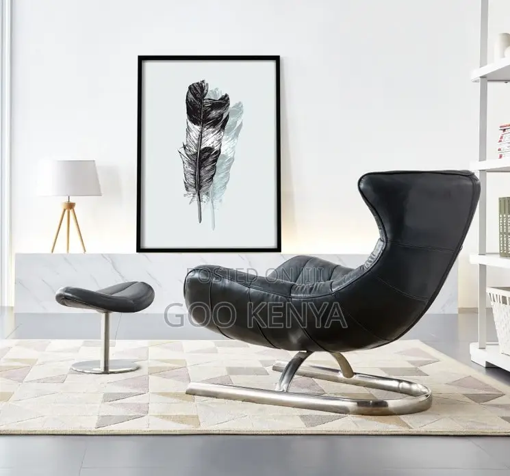 Home Chair; Light Luxury Leather Lounge Chair for Stylish Interiors