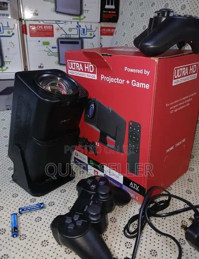 Hy320 Native 1920*1080p Portable Projetor With Game Controller X2