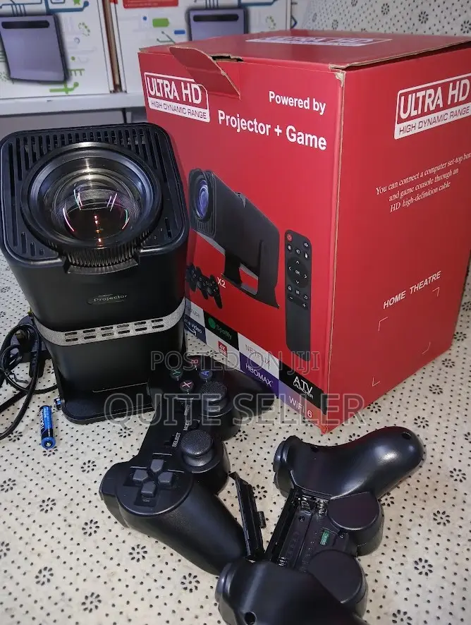 Hy320 Native 1920*1080p Portable Projetor With Game Controller X2