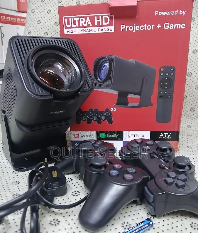 Ultra Hd Portable Projector With Game Controller X2 | Wifi 6-Bt 5.0