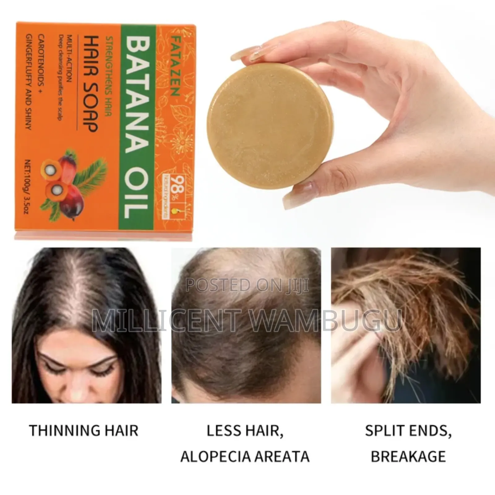 Batana Oil Hair Growth Shampoo Bar Soap