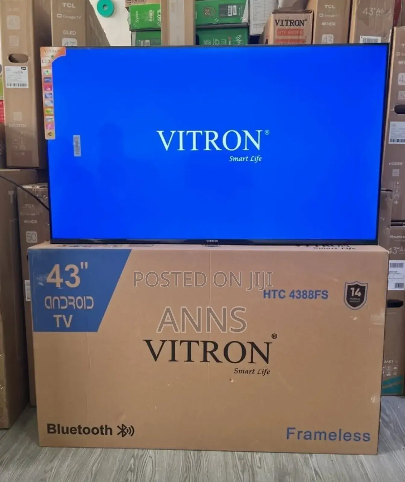 Vitron 43" Inch Frameless Android Tv With Bluetooth *Htc43fs*