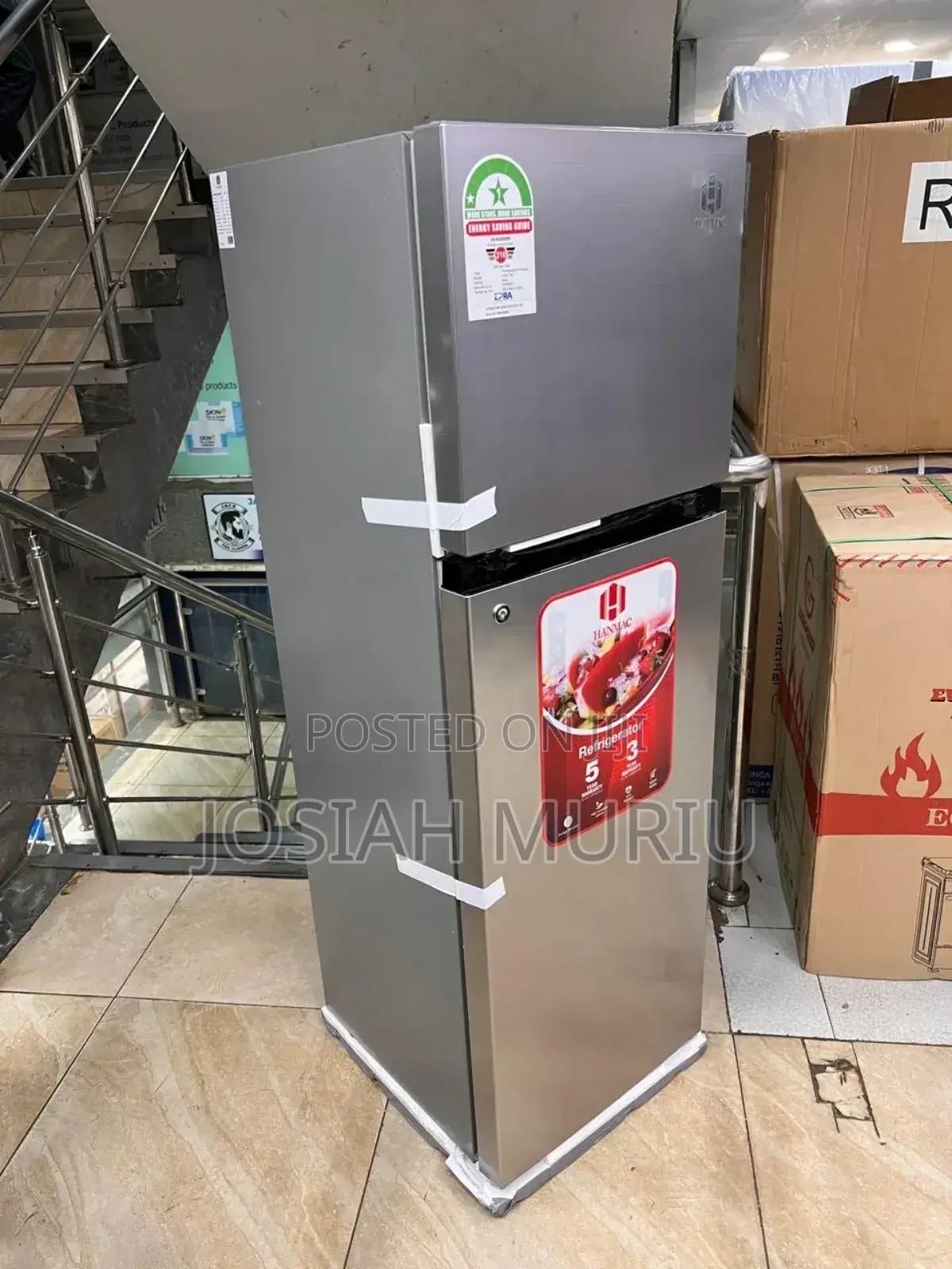 Hanmac 173l Double Door Fridge