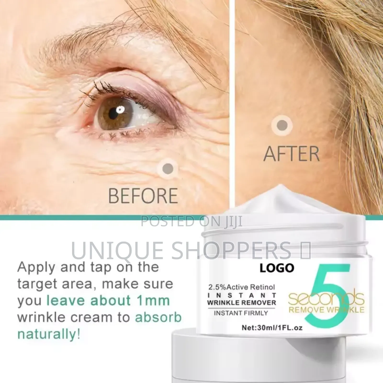 Vova 5 Seconds Instant Wrinkles Removal Cream Active Retinol Lifting