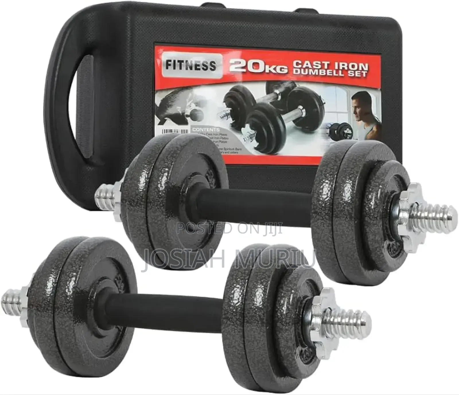 20kg Adjustable Cast Iron Dumbell Set