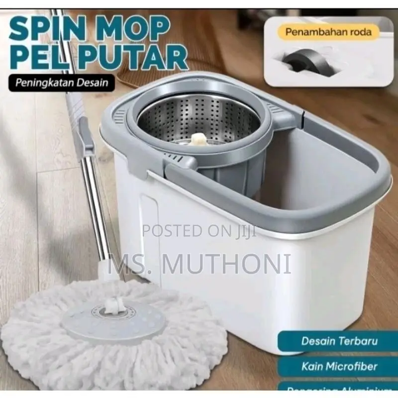 Spin Mop With 2 Mop Heads