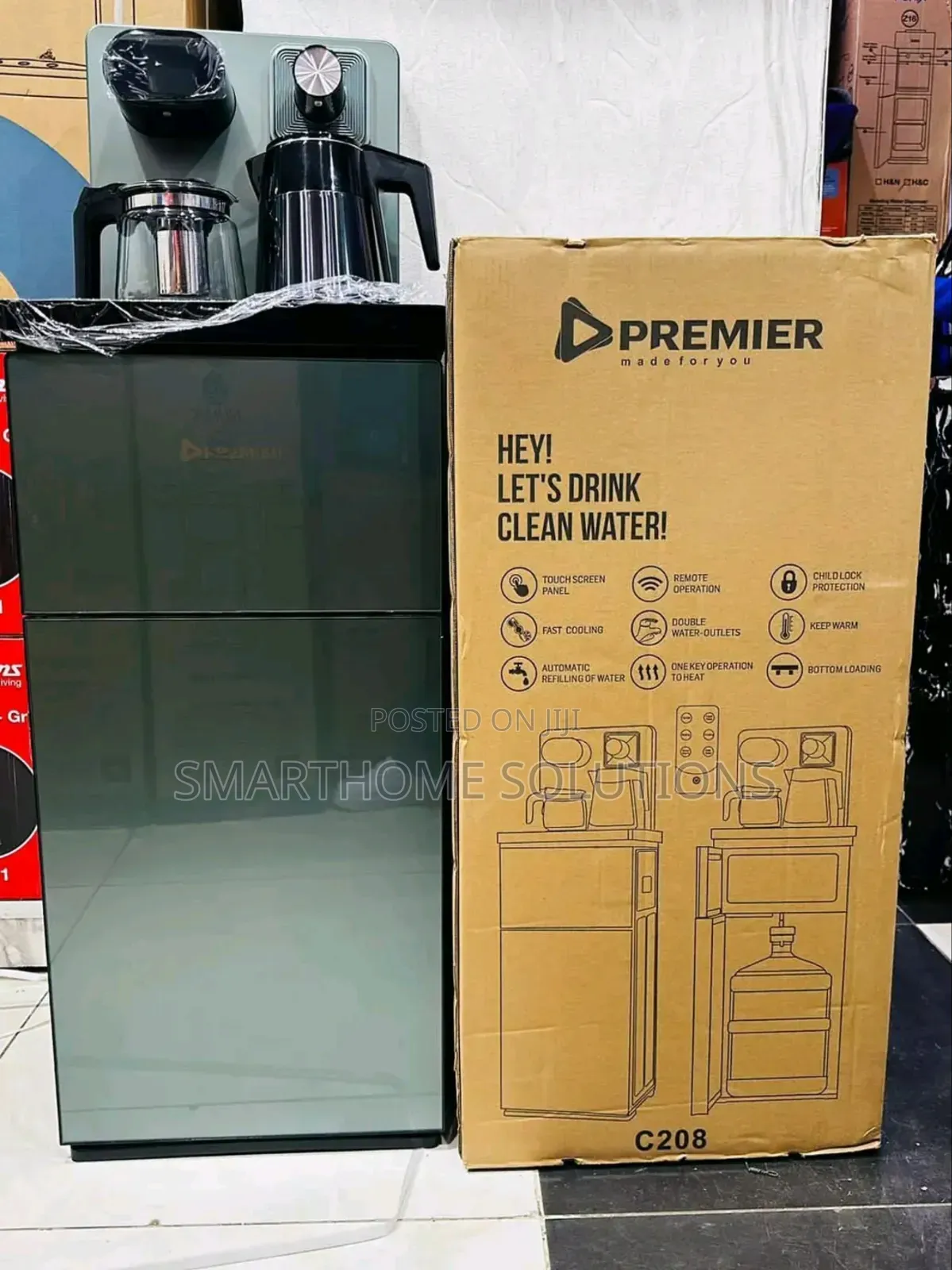 Premier (Greenish) Hot Cold Bottom Water Dispenser/ Coffee Maker