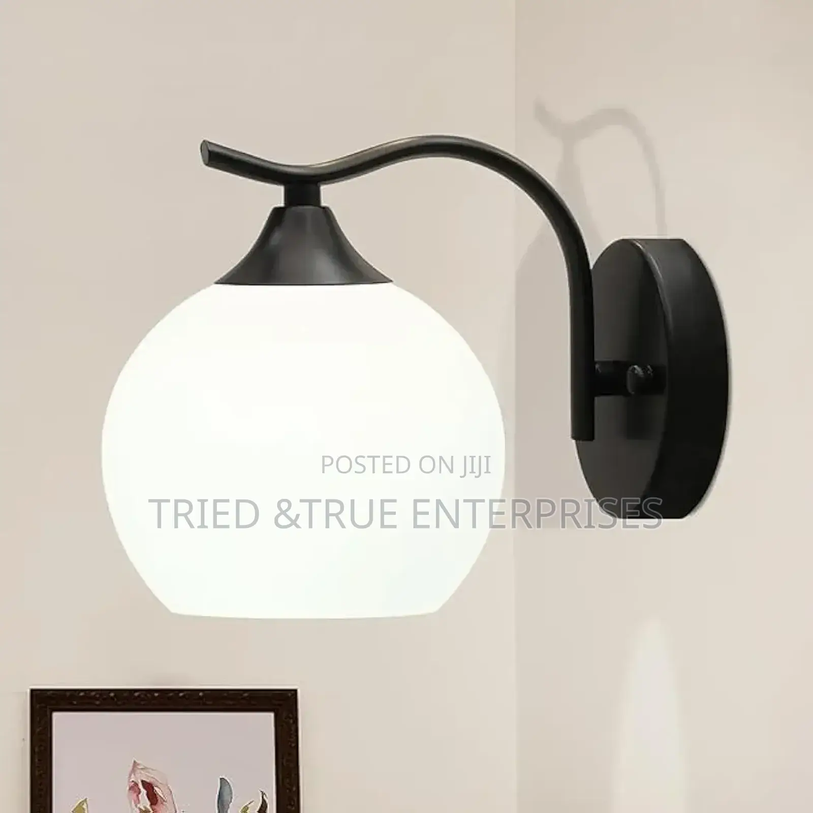 Elegant Glass Globe Black Metal Wall Bracket Light Tr3w