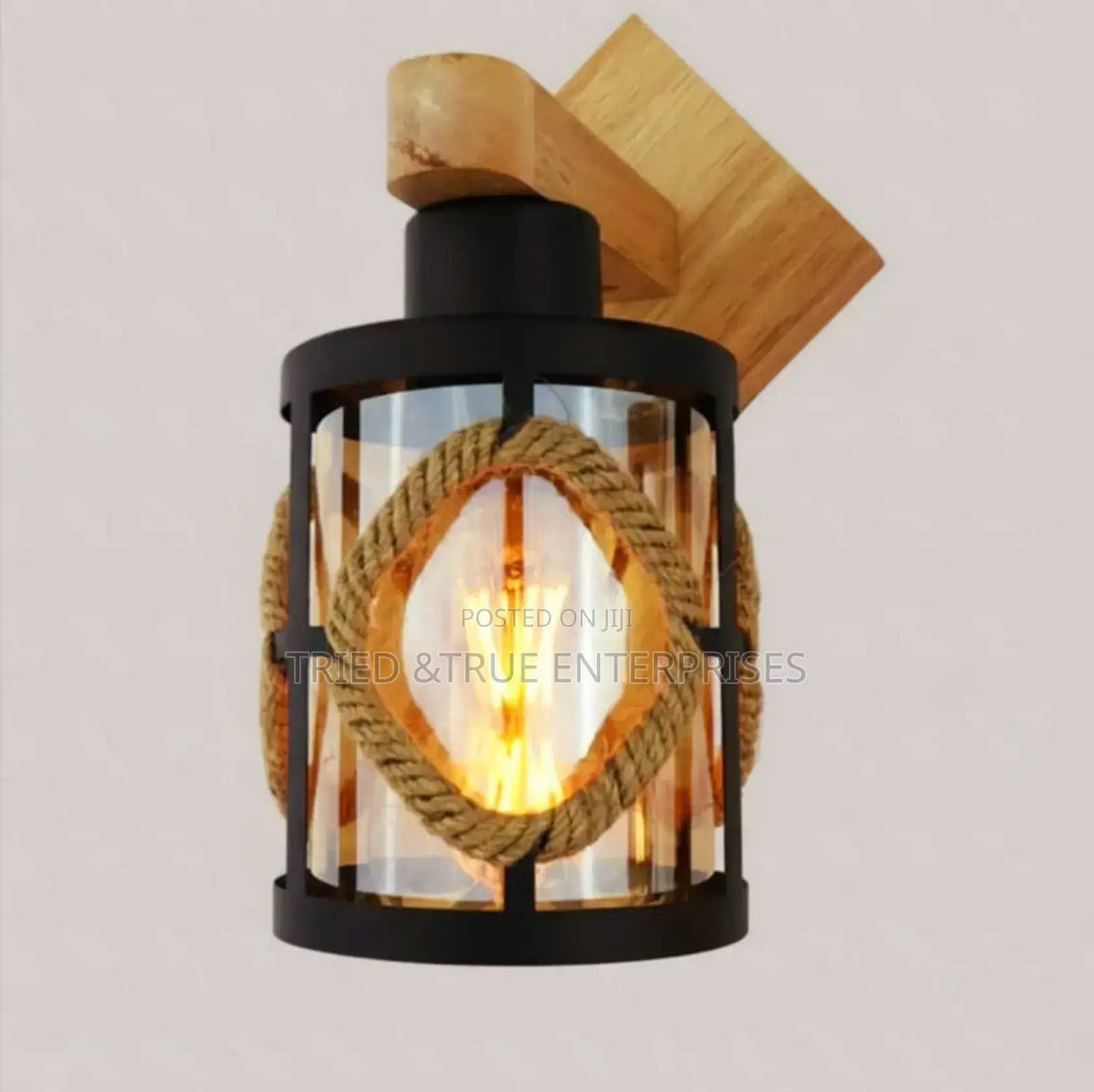 Elegant Modern Wooden Cage Metal Wall Light Gvc4