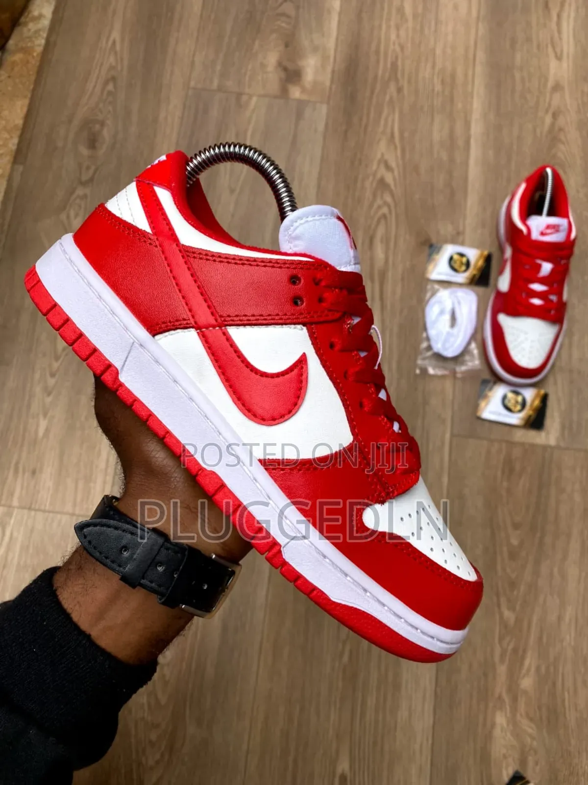Nike Dunk Low Next Nature Sneaker in the White and University Red