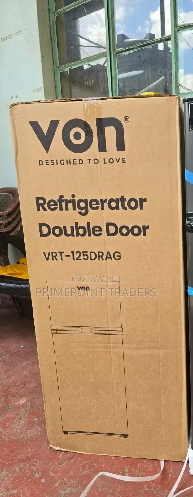 Von Double Door Fridge 125litres Direct Cool