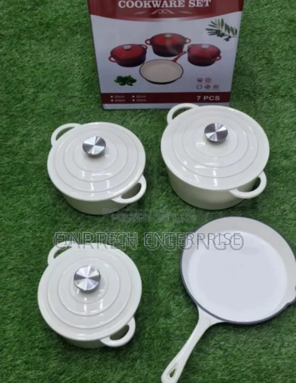 7pcs Enamel Cast Iron Cooking Pots