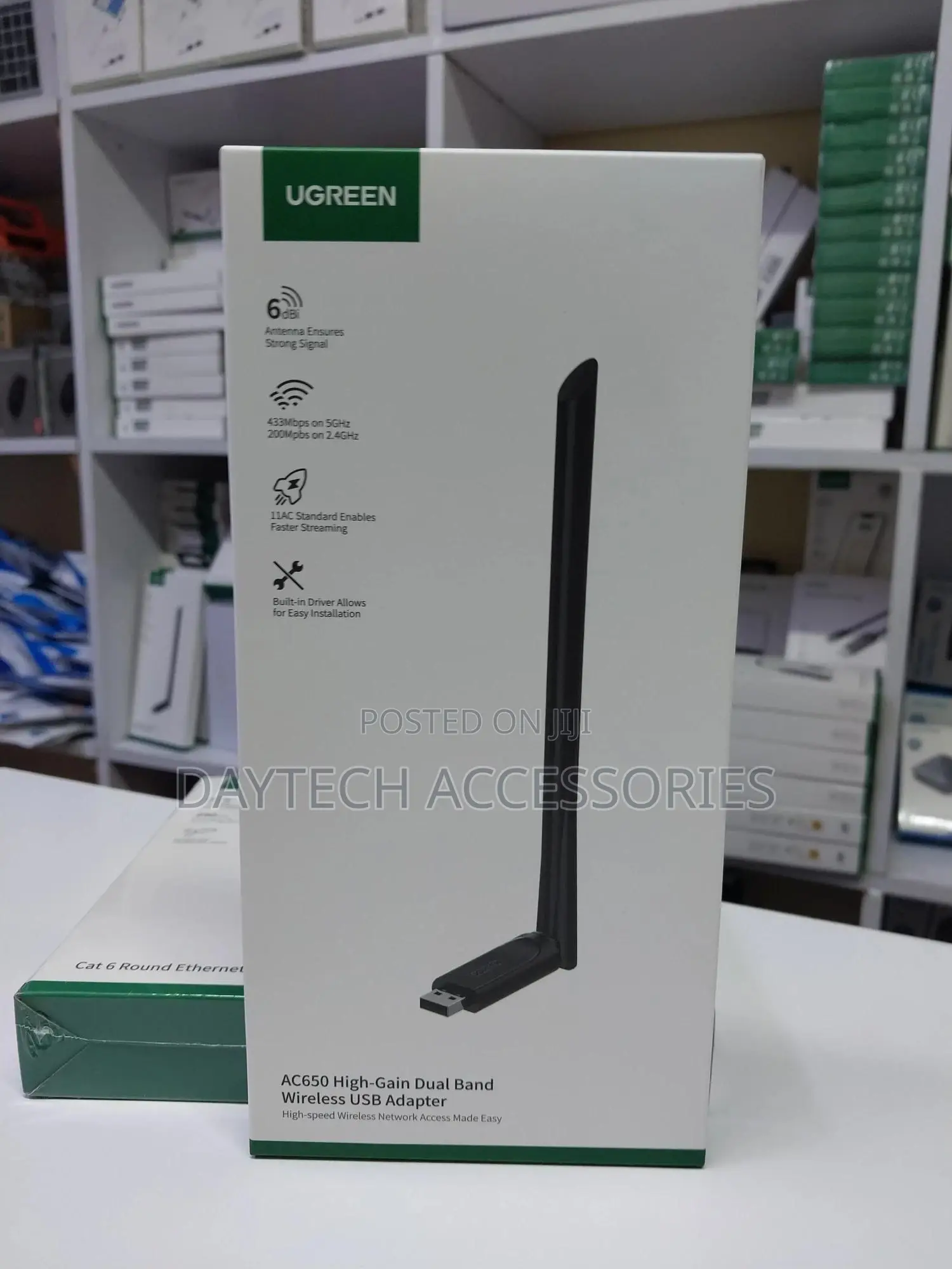 Ugreen Ac650 High-Gain Dual Band Wireless Usb Wifi Adapter - Cm496