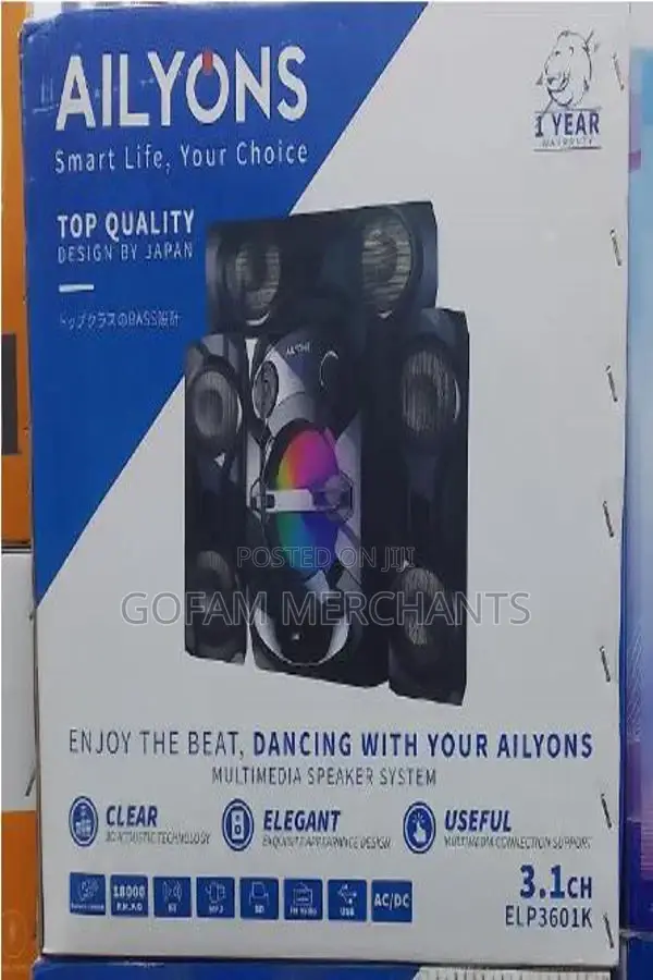 Ailyons 3.1ch Elp3601k Subwoofer/Speaker System