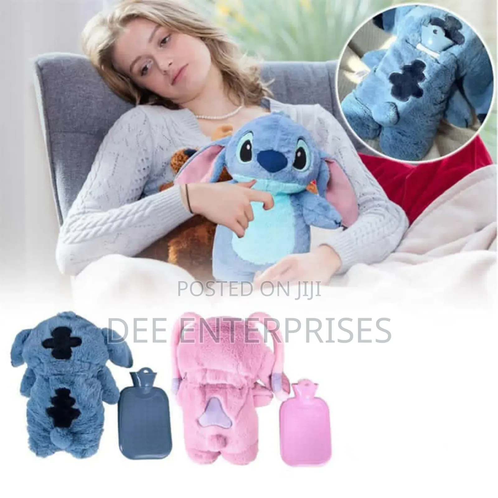 Disney Lilo Stitch Stuffed Hot Water Bottle For Pain Relief