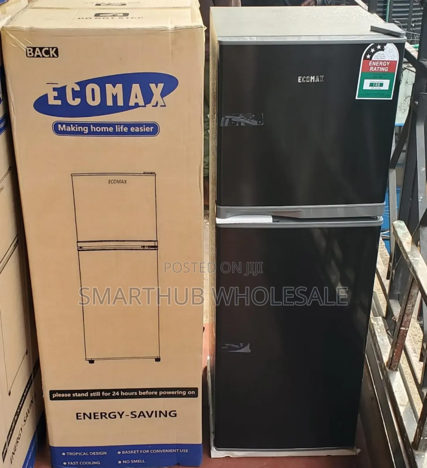 Ecomax 138 Litres Dark Silver Double Door Refrigerator
