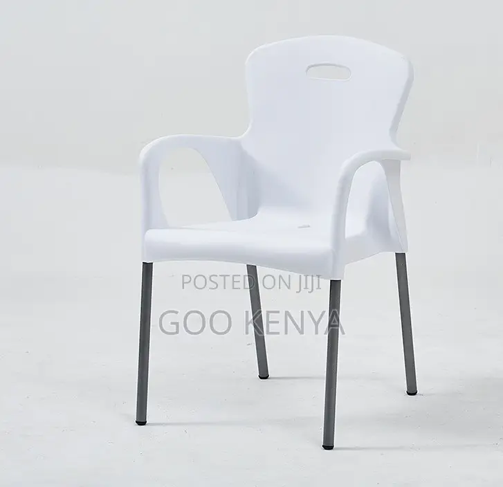 Home Chair; Durable Lightweight Yellow Plastic Chair With Backrest