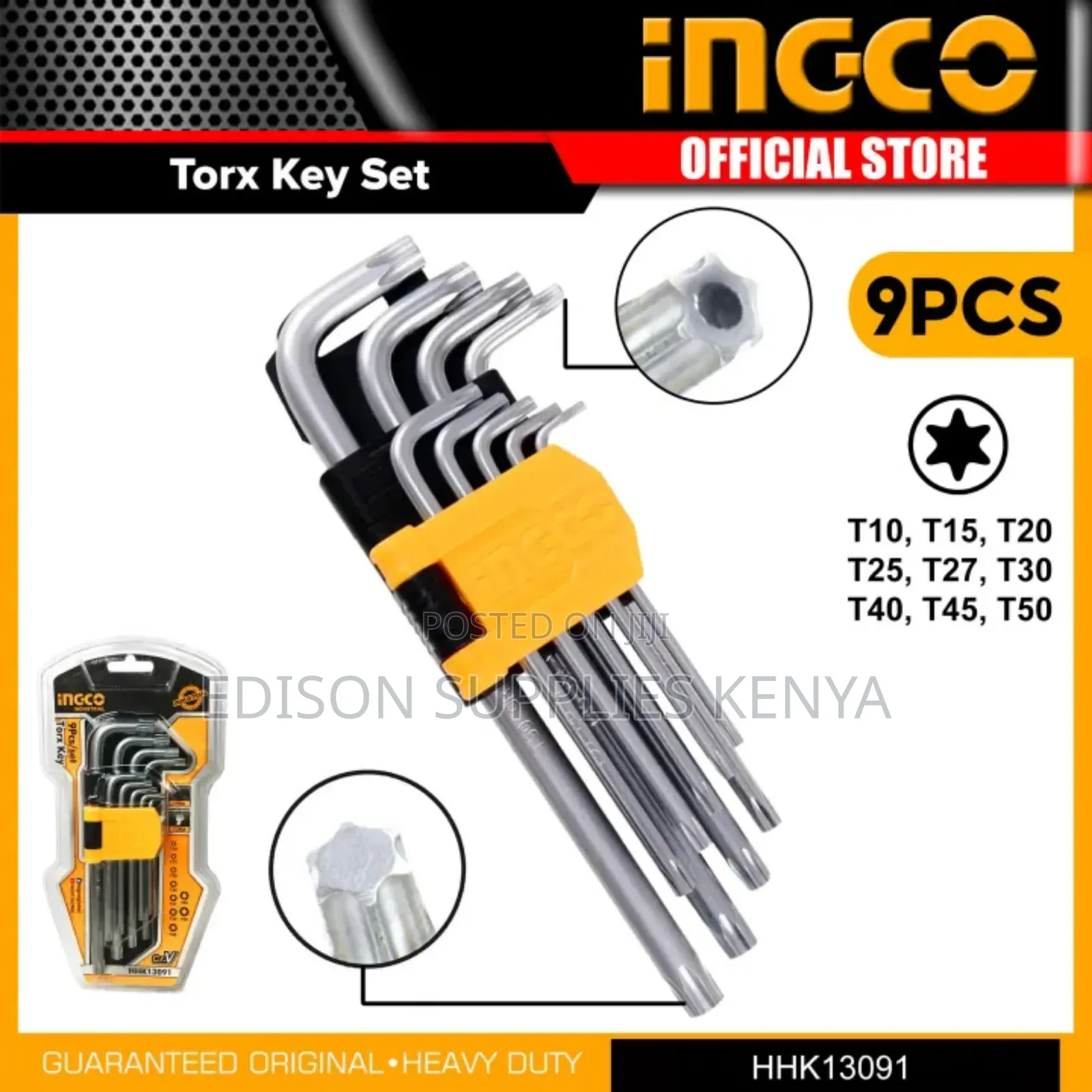 Ingco 9pcs Torx Key Set Allen Wrench Set Hex Keys Allen Keys