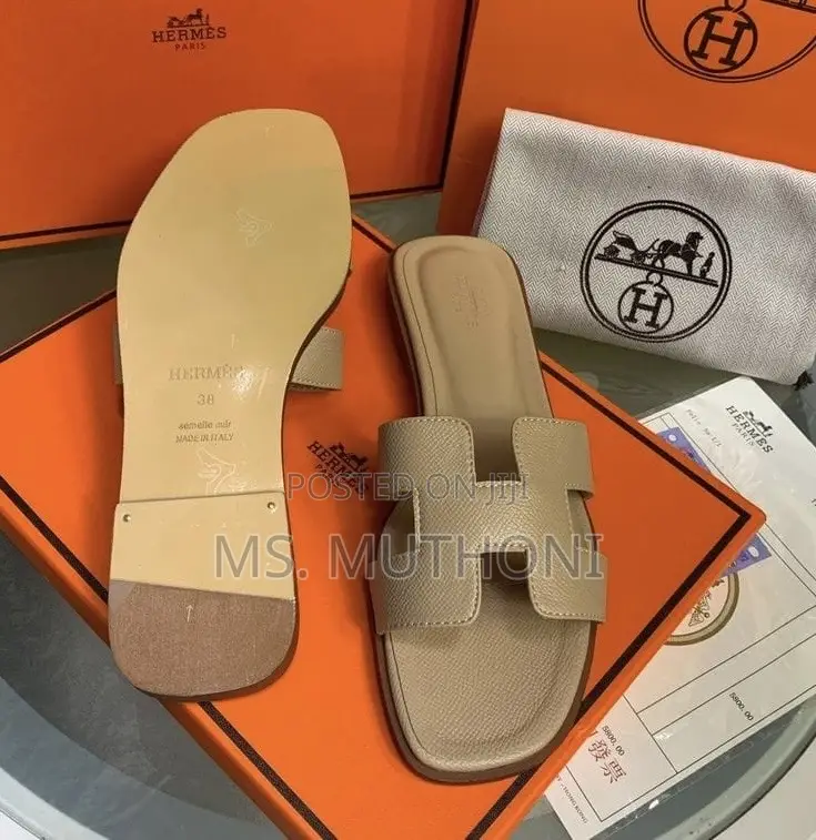 Black , White Brown, Yellow, Apricot Hermes Sandals Size 37 -41