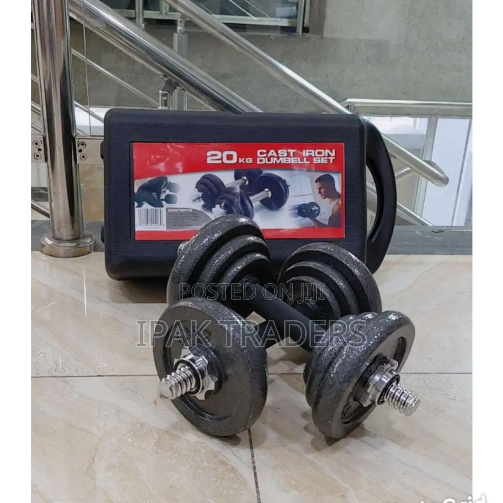 Chrome Plated 20kg Adjustable Dumbbell Set