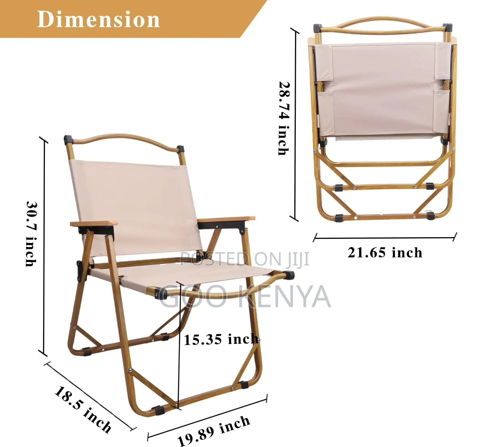 Home Chair; Modern Foldable Kermit Chair for Hiking, Camping Travel