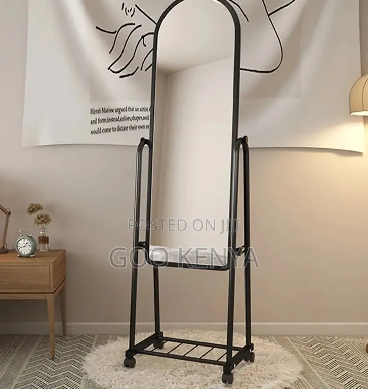 Home Mirror; Elegant Full-Body Glass Mirror for Bedroom Living Space