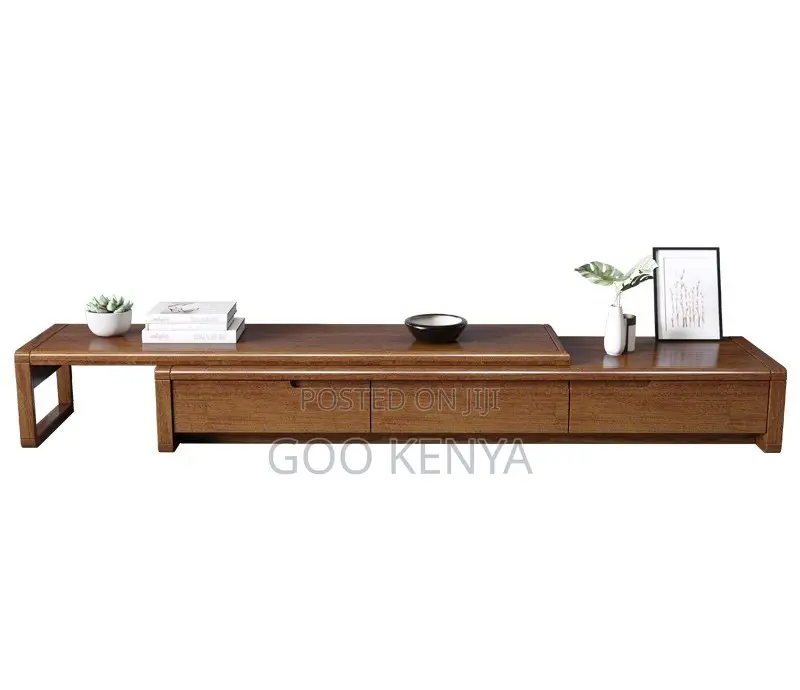 Home Tv Cabinet Set; Extendable Living Room Tv Console With Table Set