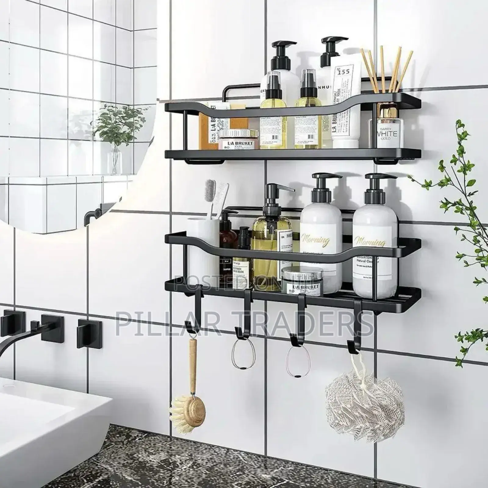 Mystozer Black Shower Caddy Set