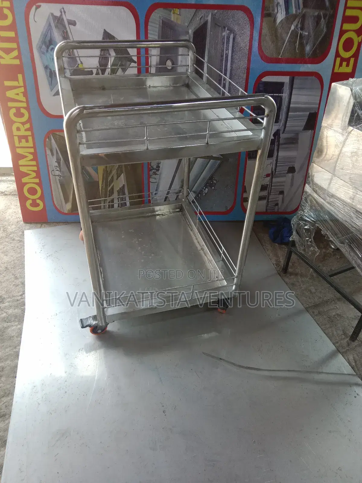 Stainless Steel Trolley for Food, Bakery, Hotel and Hospital