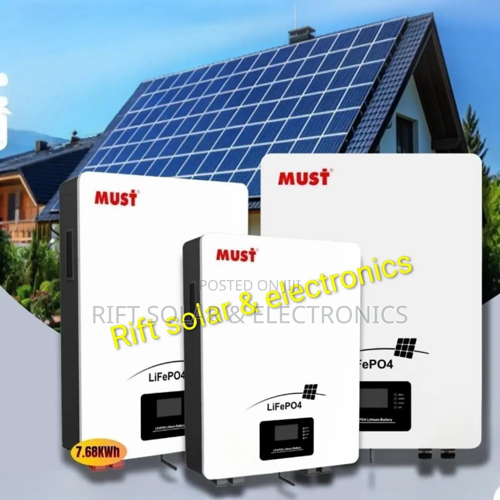 Lithium Ion Lifepo4 Solar Battery 7.68kwh - 51.2v (150ah)