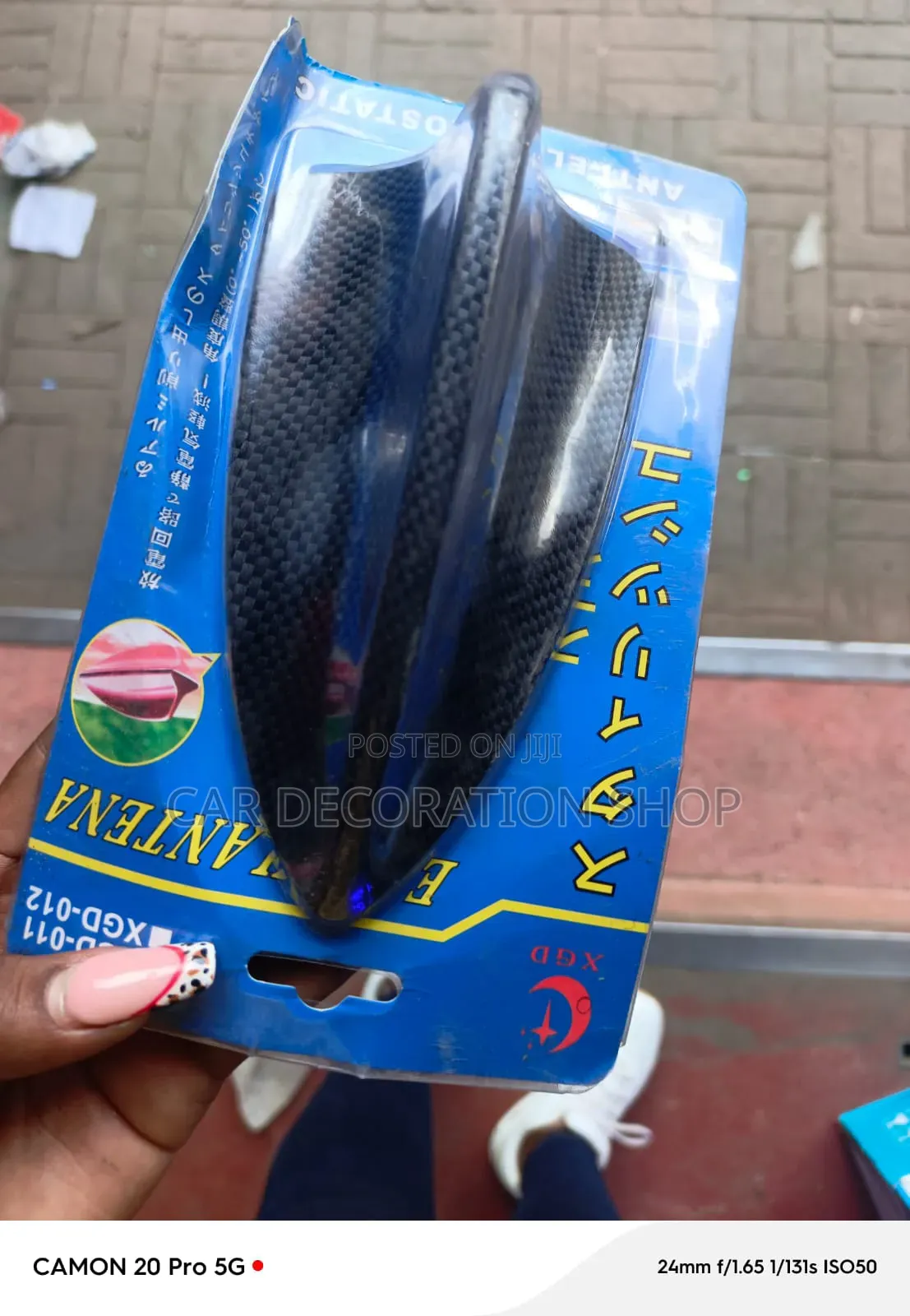 Carbon Fiber Finish Roof Shark Antennae for Decorating