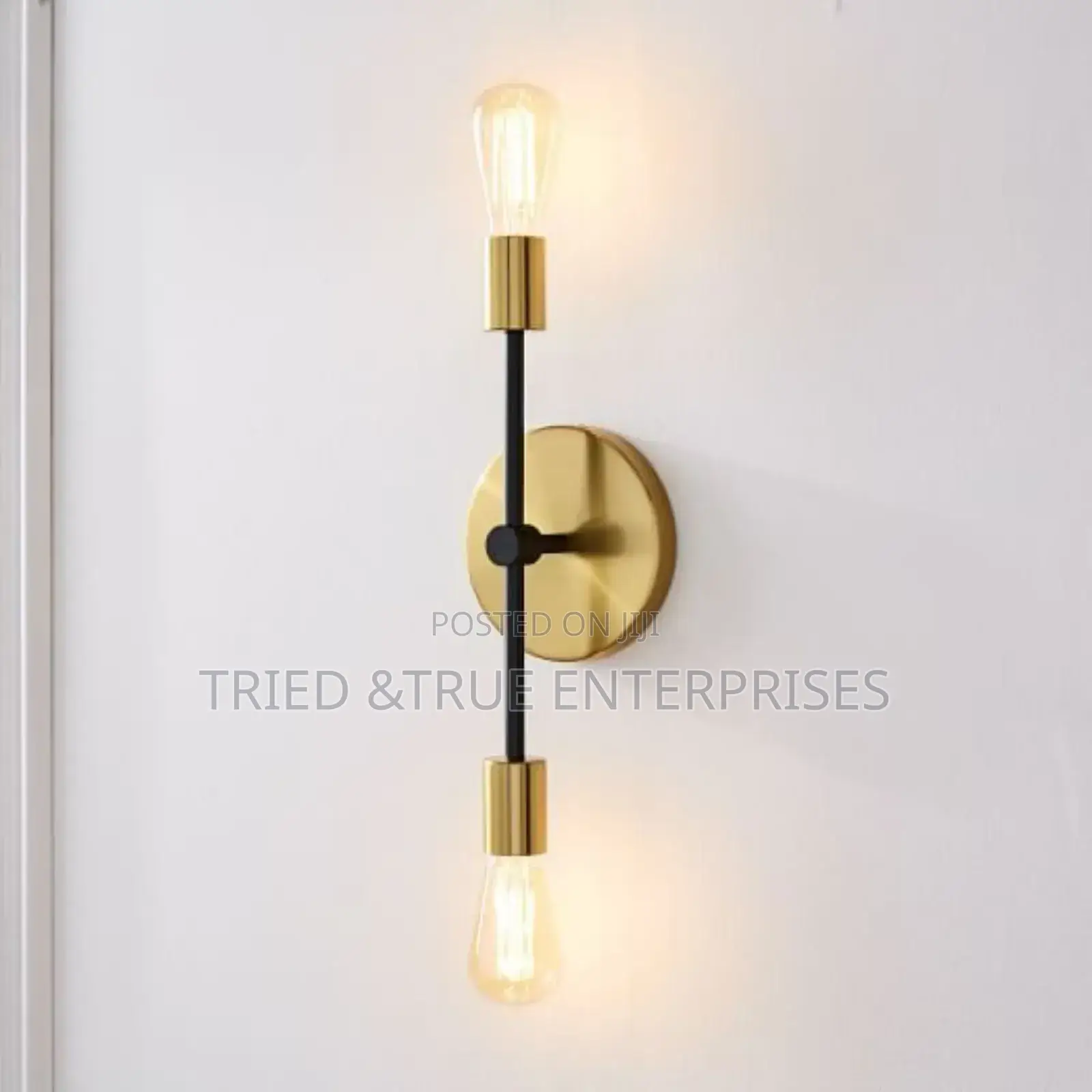Vintage Gold Two Arm Led Wall Light Jgf5