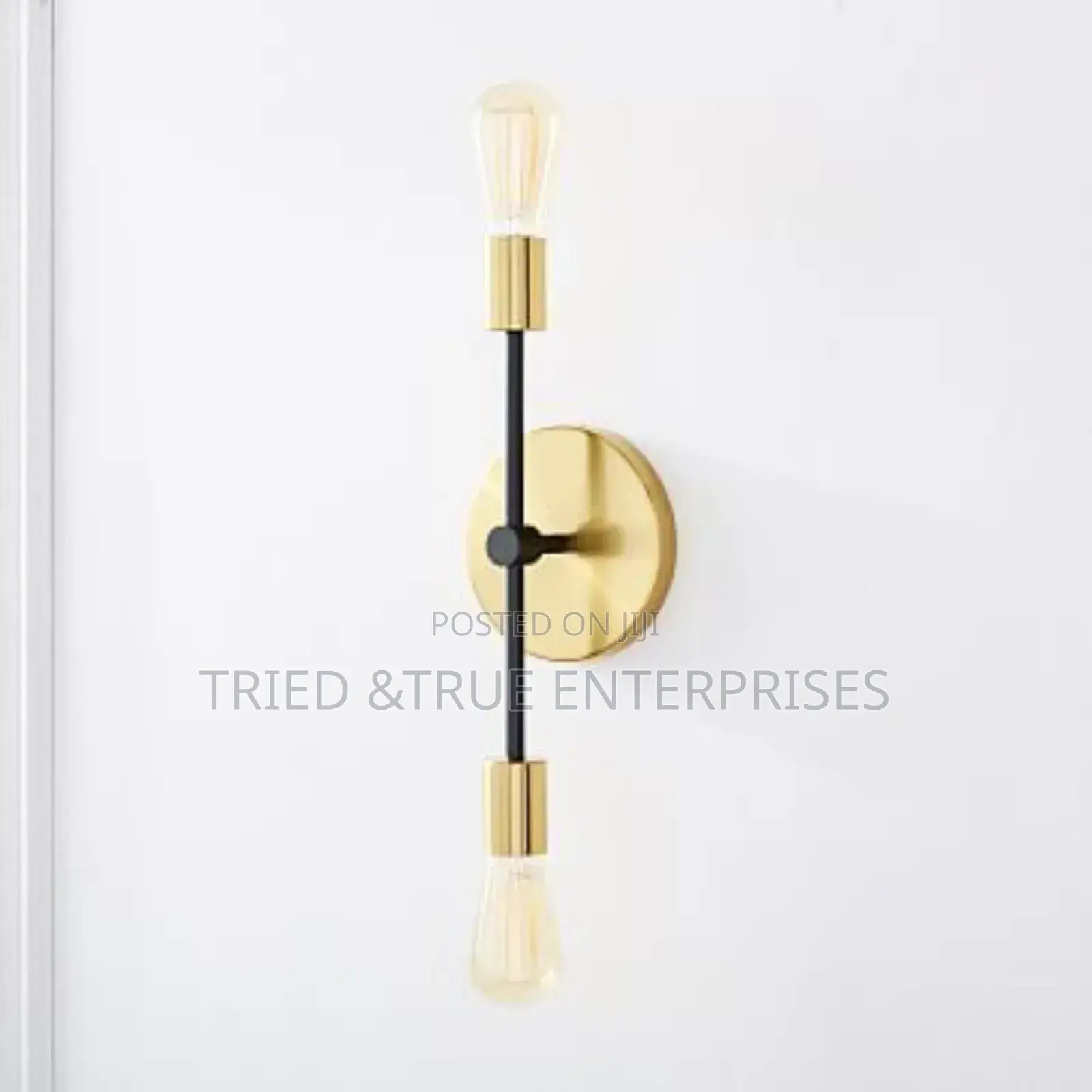 Vintage Gold Two Arm Led Wall Light Jgf5