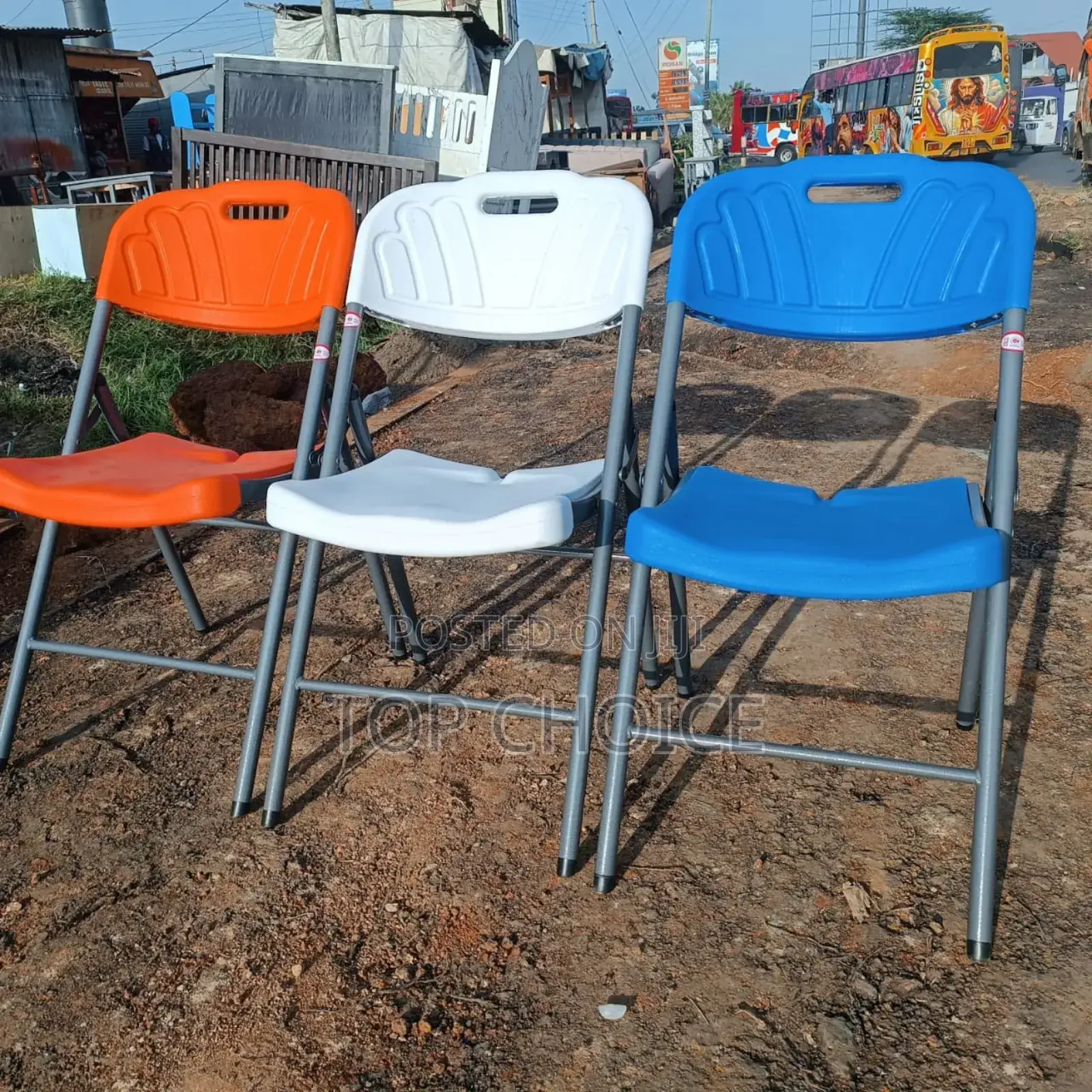 Multicolored Plastic Foldable Chairs
