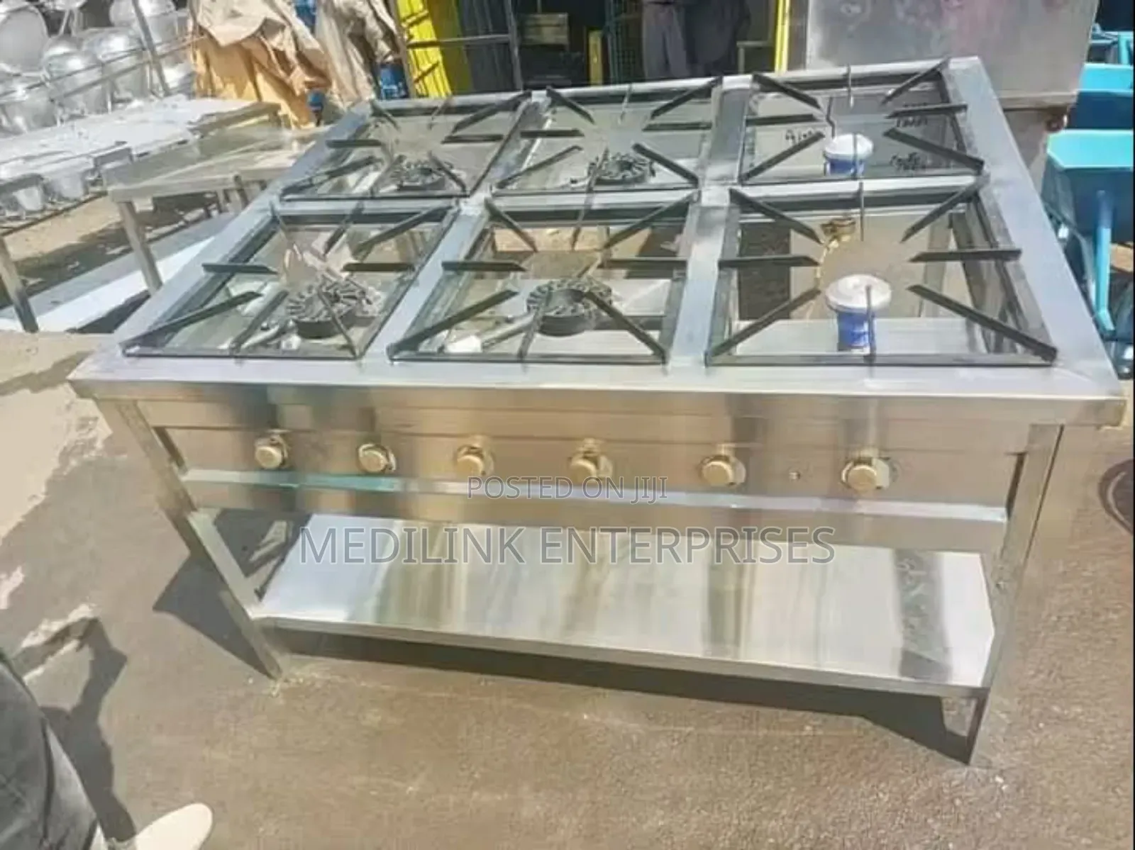Stainless Steel Six Burner Cooker