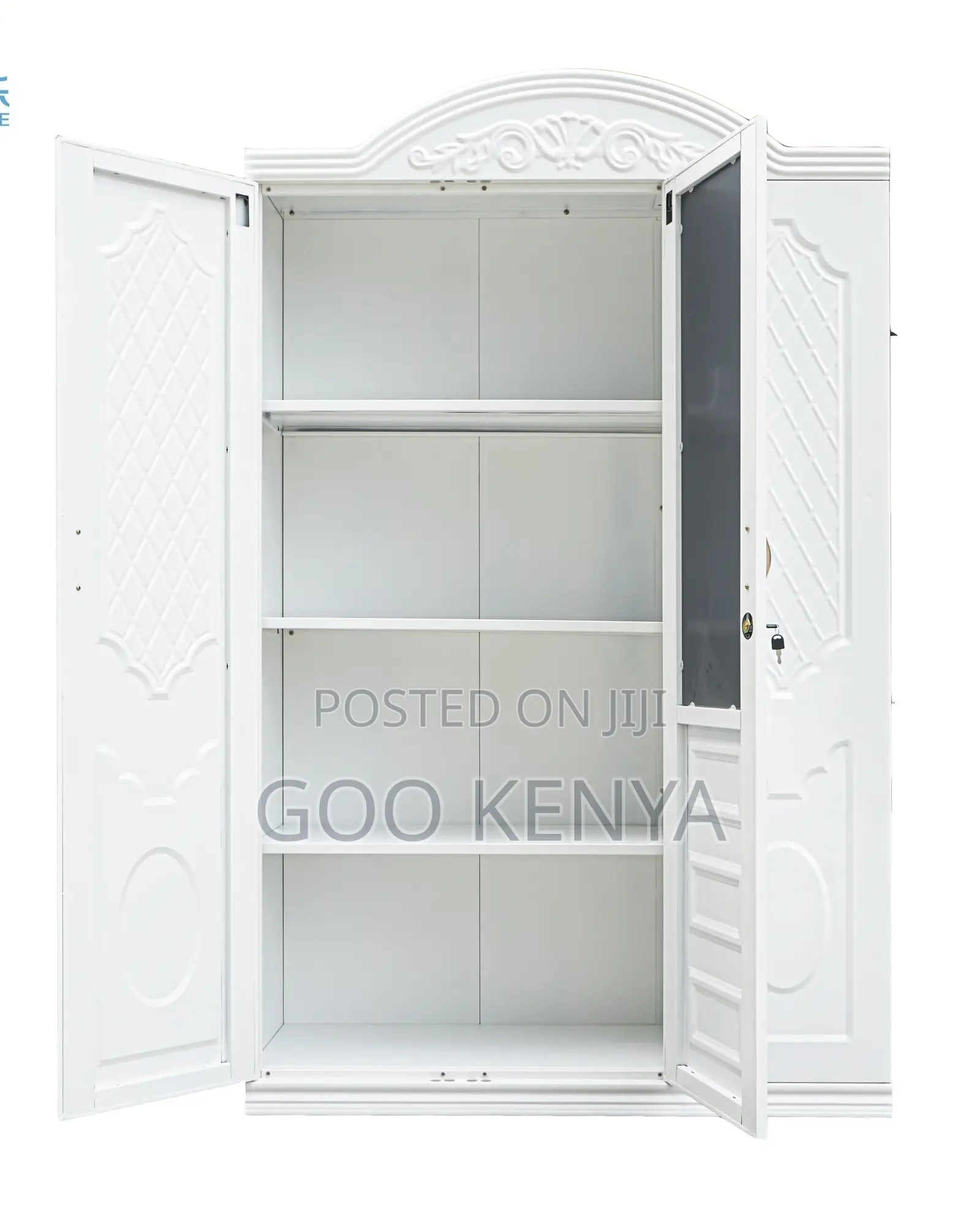 Home Wardrobe; Triple-Door Bedroom Wardrobe With Locks and Mirror