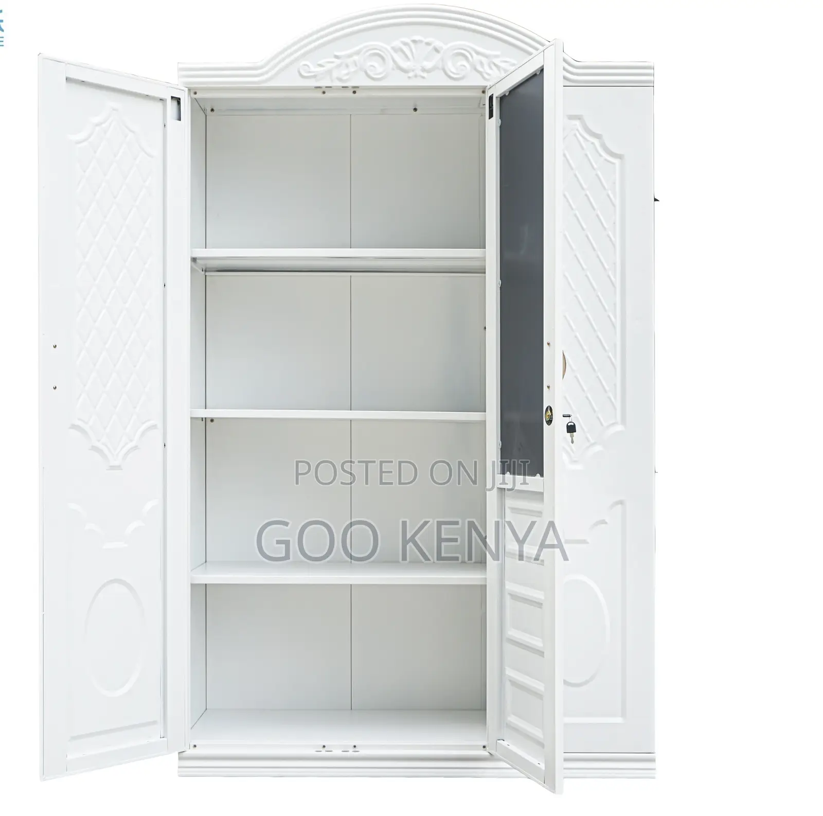 Home Wardrobe; Triple-Door Bedroom Wardrobe With Locks and Mirror