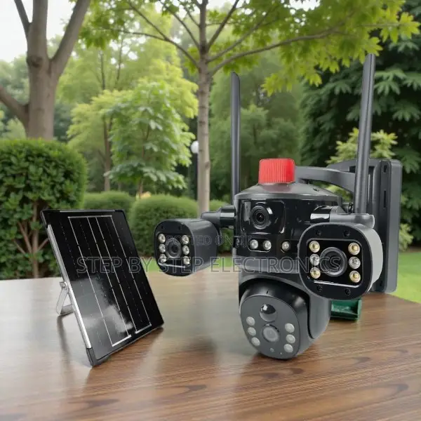 4g Multi Lens Solar Camera PTZ Light Alarm Siren Waterproof Rated