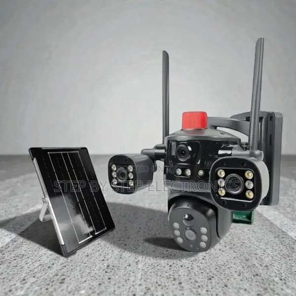 4g Solar Camera Multiple Lens Light Alarm Siren Smartphone Control