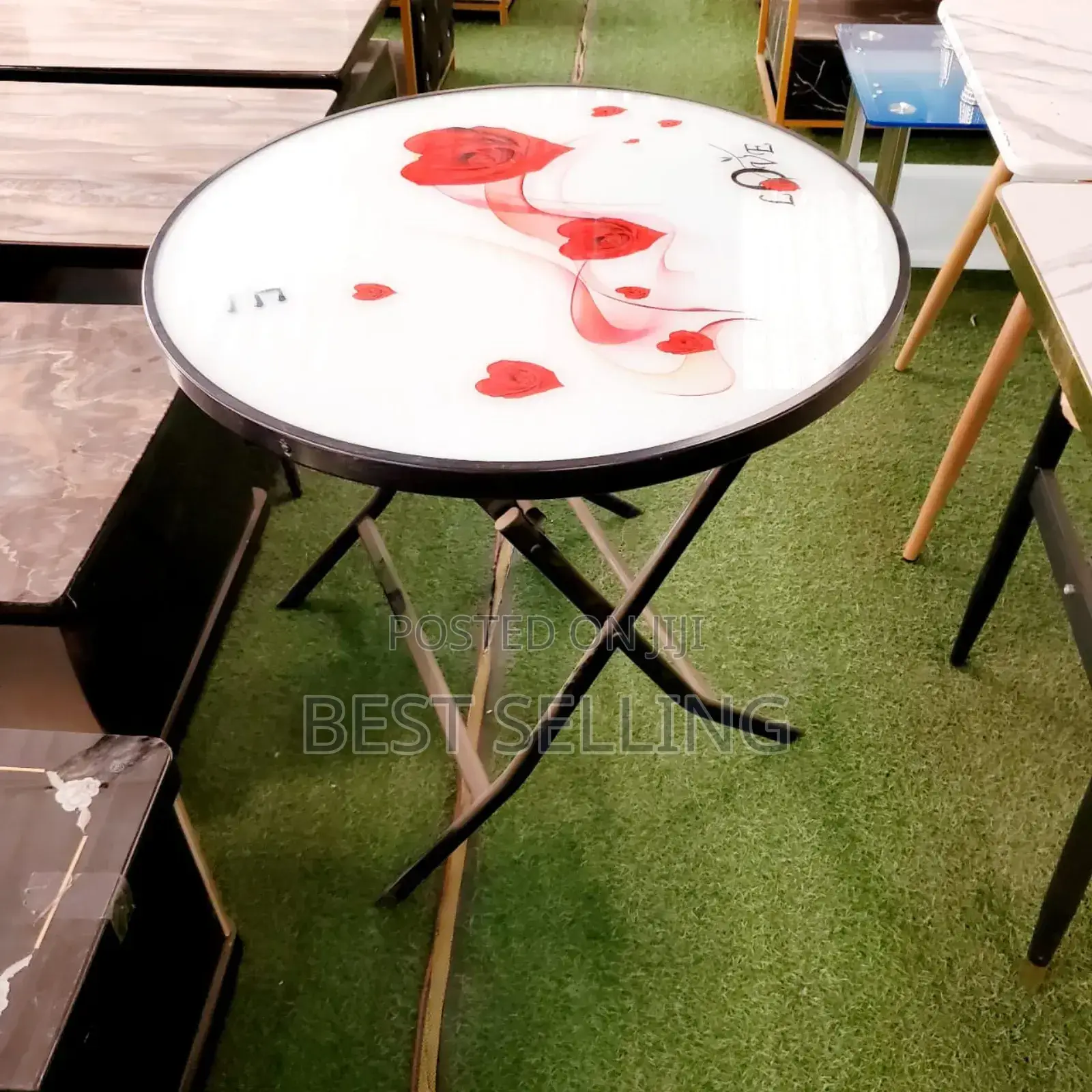 Flowered Top Folderable Table