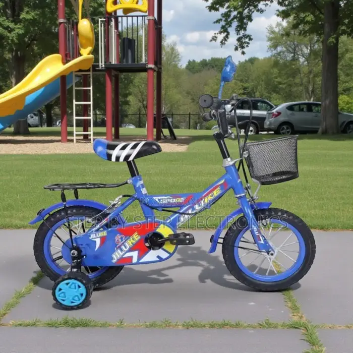 12 Inch Kids Bike 2–5 Years Sturdy Frame With Training Wheels and Seat