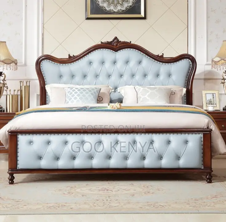 Home Bed; Luxury Soft Upholstered Double King Bed With Storage Box